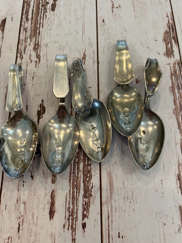 Silver Spoon Ornament [DIY Metal Stamping] with bent handles