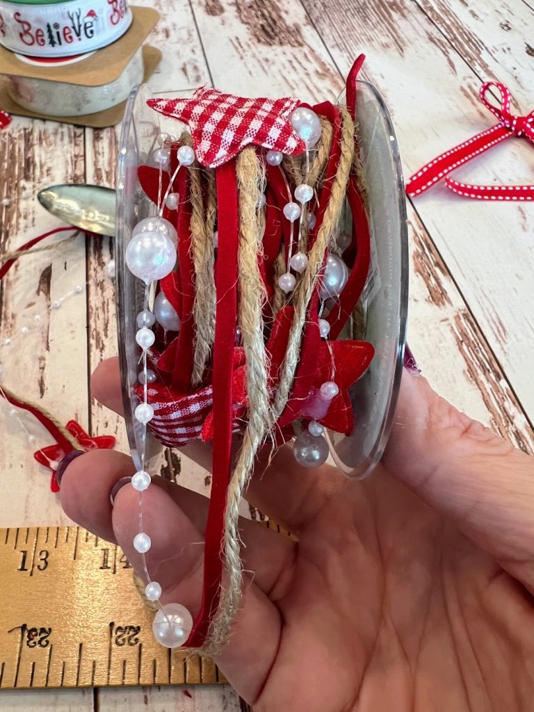 Silver Spoon Ornament [DIY Metal Stamping] choosing the ribbon
