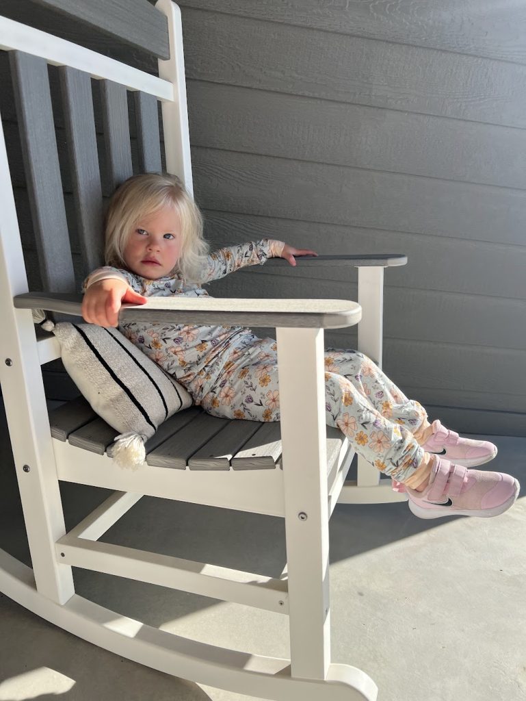Evie in rocker