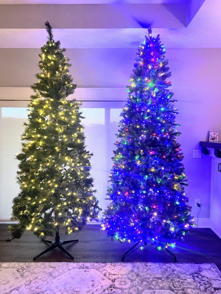 Pre-strung with 900 UL Warm White & Multi-Color Micro LED lights