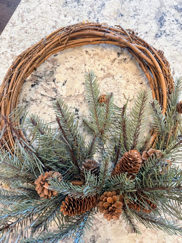 thrifted grapevine wreath