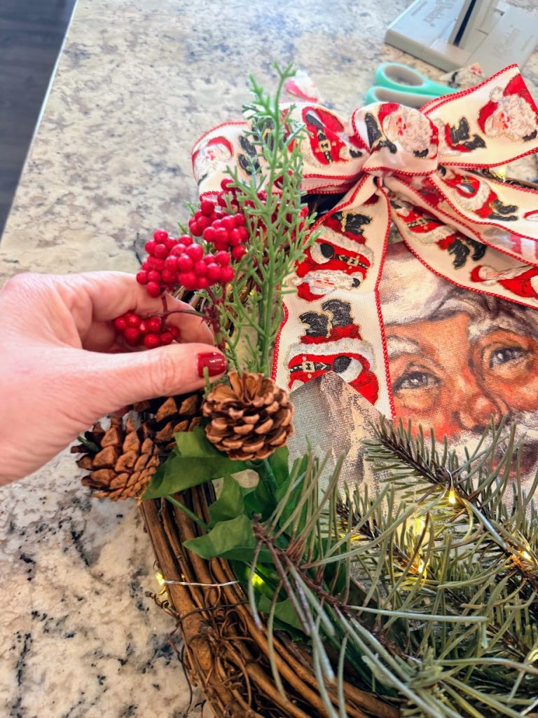 DIY Santa Wreath for Christmas